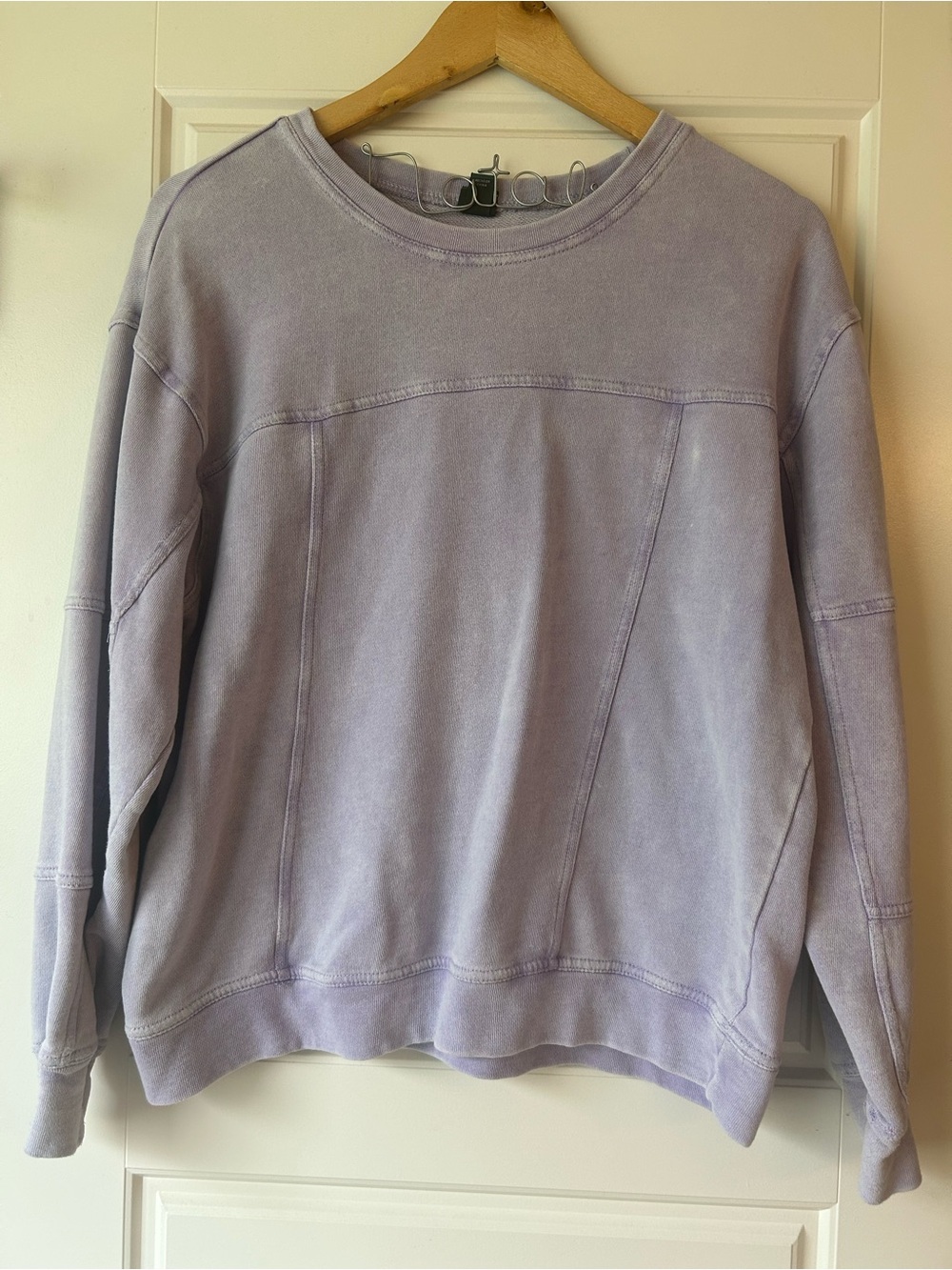 Wild Fable Distressed Acid Wash Lavender Crewneck Sweatshirt